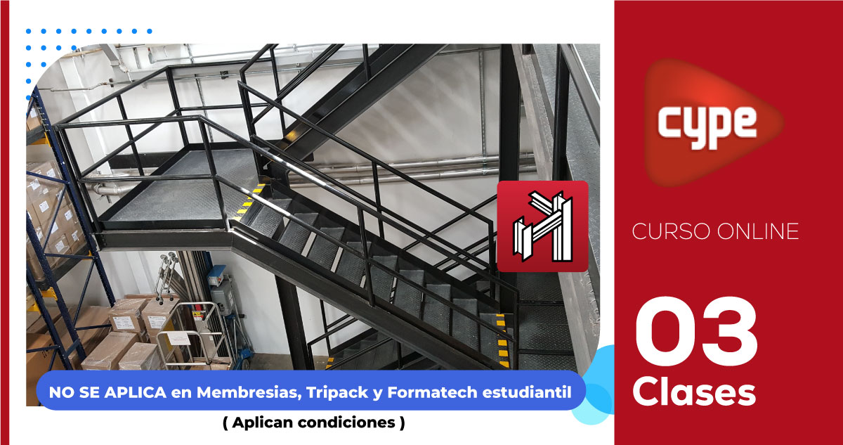 Escaleras Metálicas con CYPE 3D: Análisis estructural y documentación